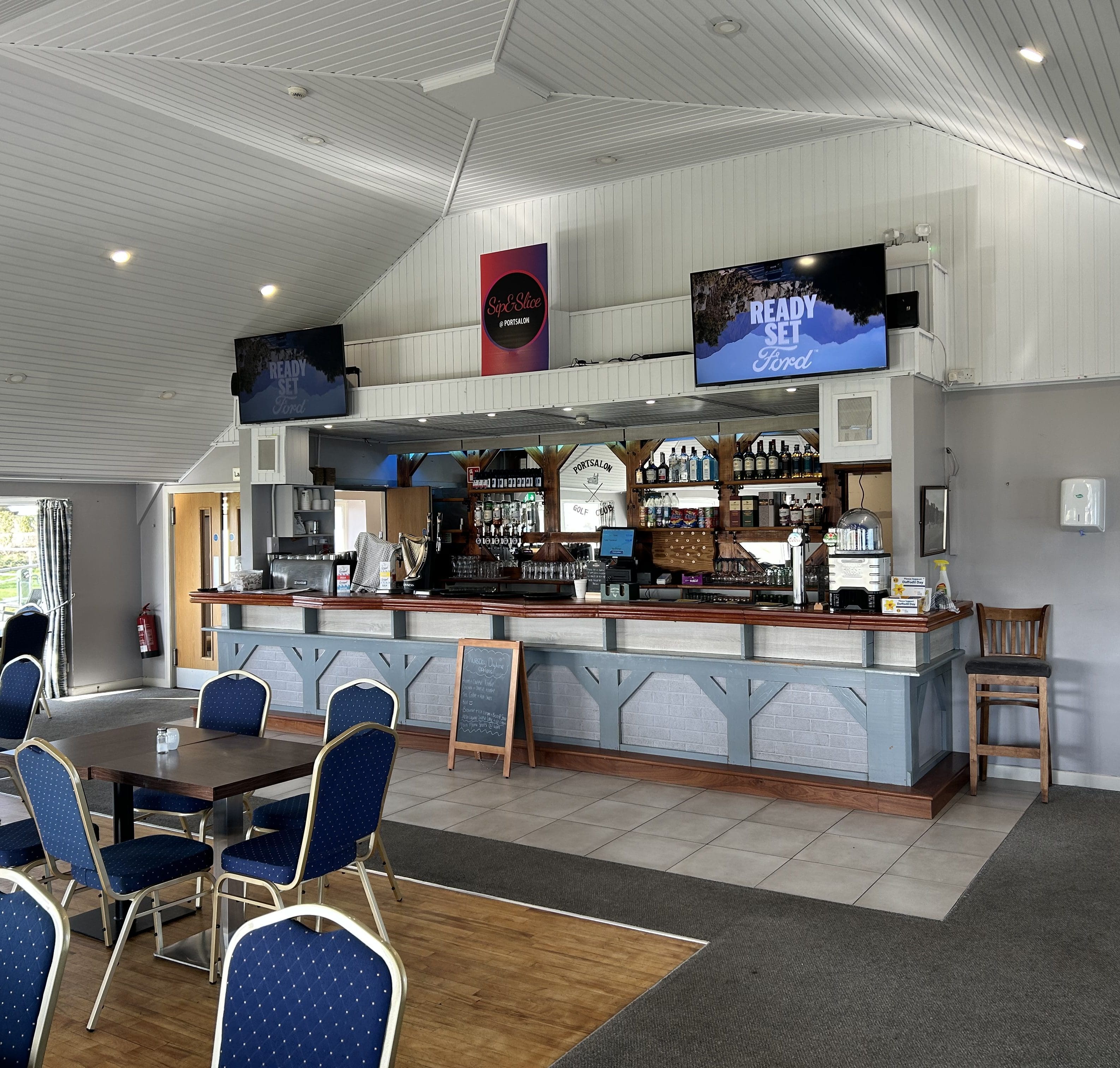 Interior of the Portslaon Bar & Restaurant.